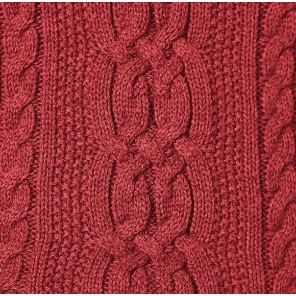 Amazon Essentials Womens Fisherman Cable Long-Sleeve Crewneck Sweater 4XL Dk Red - Picture 5 of 7